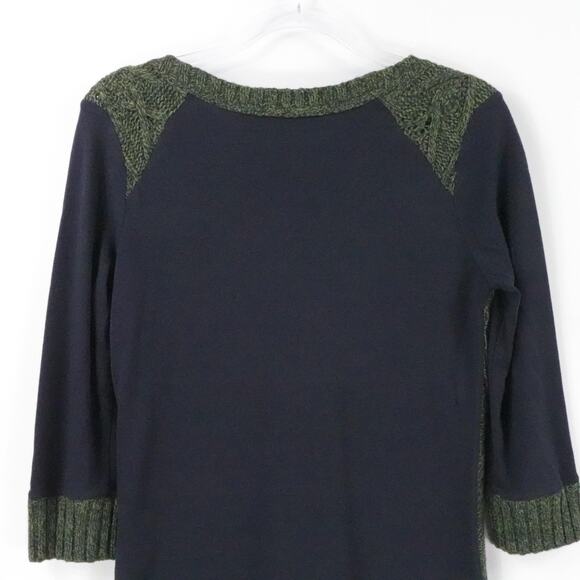 Pilcro And The Letterpress Sweater Womens Small Green Wool‎ Blend Knit Pullover - Picture 8 of 13